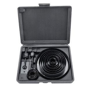 JLD Mata bor Holesaw 16pcs mata bor bulat lubang Set Mata Bor Pelubang KAYU PIPA PARALON PVC GYPSUM