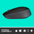 Logitech M170 Wireless Mouse, 2.4 GHz with USB Nano Receiver, Optical Tracking, 12-Months Battery Life, Ambidextrous, PC. 