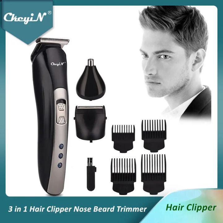 Ckeyin 3 In 1 Electric Nose Hair Trimmer Cordless Hair Clipper Beard ...