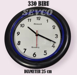 REMAX Jam Dinding Bulat Quartz 330 Sedang / Jam Dinding Polos 25 Cm