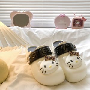[Free Shipping] Cartoon Thick-Soled Height-Increasing Clogs For Women 2026 New Spring Style Versatile Sandals Slip-On Half Slippers