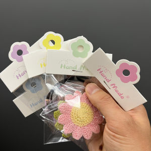 Minwen 100pcs Lot Foldable Packaging Paper Cards Colorful Flowers Cards For Handmade Jewelry Retail Hang Tag Flowers Display Cardboard