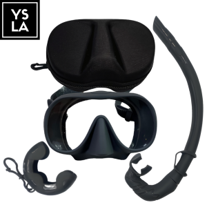 Frameless Liquid Silicone Tempered Glass Freediving Mask Set