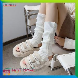 QUNED Y2k Winter Leg Warmers Fluffy Goth Accessories Gothic Lolita Knit Long Socks Women Legs Warmers Lady Sock Gothic Stylish Legging