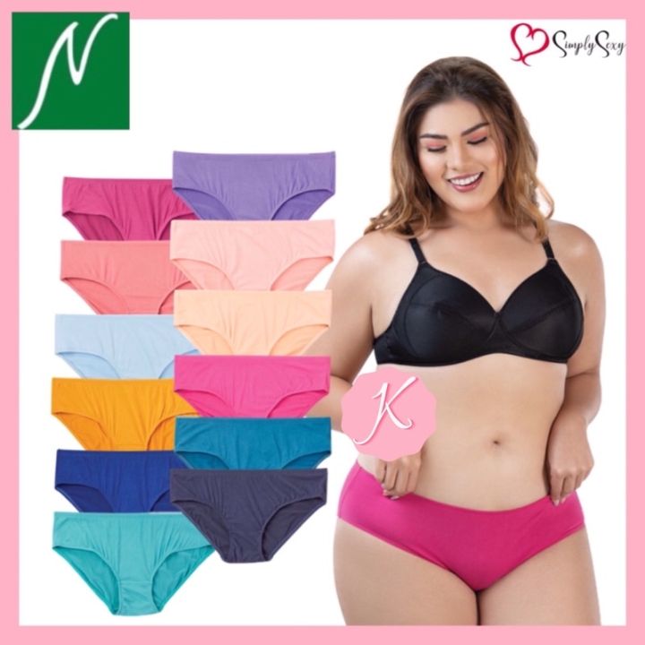 COD】 Natasha Plus Size Panty Underwear for women 100 Original chubby is the  new sexy Plain and floral