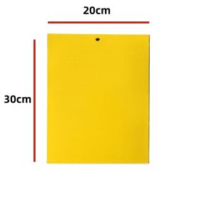 Buy 10 get 10 Strong Flies Traps Bugs Sticky Board Yellow Double-Sided Sticky Insect Board Aphid Insect Pest