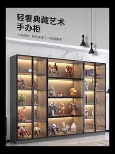 Glass Door Display Cabinet Storage Figurine Toy Building Block Decoration Bookcase Wine Cabinet