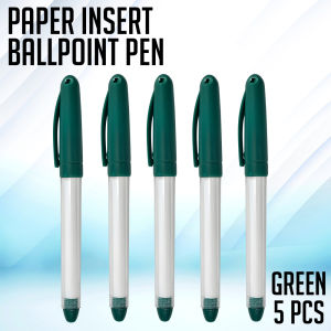 Printing View - Paper Insert Ballpoint Pen - 6 Colors (5pcs per Pack) for School & Office