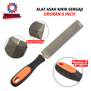 Kikir Gergaji 6 Inch Alat Asah Kir Gergaji Flat Besar Penghalus Kayu Besi Pipa Ubin Alat Kikir Serbaguna