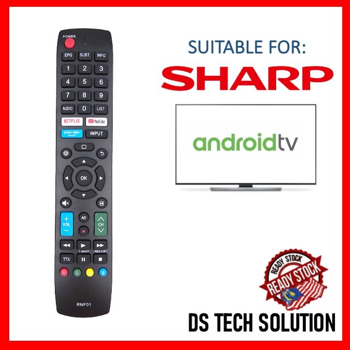 SHARP SMART TV ANDROID TV REMOTE CONTROL [MSIA STOCK] REPLACEMENT