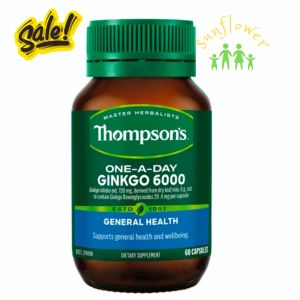 Bổ não Thompson ’s Ginkgo 6000mg 60 viên của Úc tuần hoàn máu não