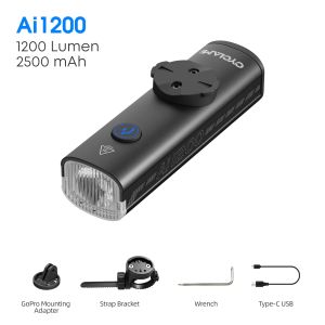 1200/1800 Lumen Bicycle Headlight Ultra-lightweight Hanging Front Light Lamp Aluminum Alloy White MTB Road Bike CYCLAMI AI1800