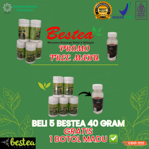 Bestea 40gr 5Pcs Sekaligus Plus Madu HERBAL TEH HITAM