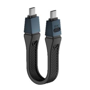 240W 80Gbps USB4 2.0 Short USB C To USB C Cable Fast Charging Type C Data Transfer 8K Data Charging Extension Cable