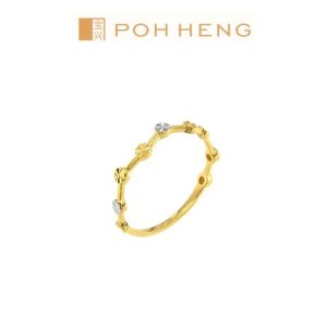 Poh Heng Jewellery 22K Freestyle Ring in Yellow White Gold [Price by weight]