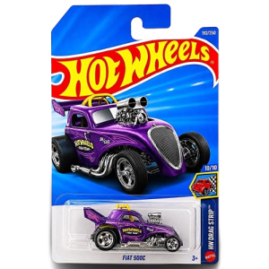 Mô Hình Xe Hot Wheels Fiat 500C Purple HW Drag Strip 1/64 (Card Vỉ Original)
