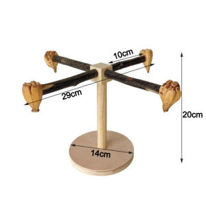 🇸🇬 Parrot Tabletop Rotating Windmill Perch Playstand with Chewing Toy