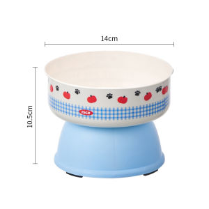 chén nhựa chống gù hoạ tiết in nhỏ dành cho chó mèo - T3 PETS SHOP