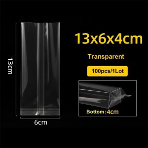 StoBag Wholesale Transparent/Frosted Packaging Bag Long Heat Sealing for Cookies Candy Coffee Tea Storage Plastic Gift Pouches2026