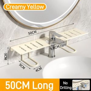 MLADEN Bathroom Storage Rack Water Drainage Rustproof Kitchen Sink Shelf Punch Free Large Capacity Metal Mesh Shelf