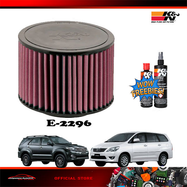 K&N E-2296 Filtri Aria Sostitutivi Auto, Lavabile e Riutilizzabile