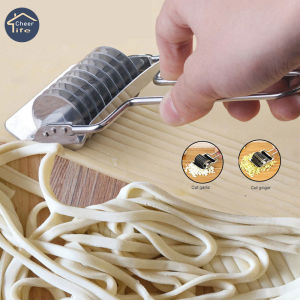 Cheer Life ก๋วยเตี๋ยวตัดเหล็กกล้าไร้สนิมเครื่อง Non-Slip Handle เครื่องทำเส้นพาสต้าก๋วยเตี๋ยวตัด ดมเครื่องกดตัดบะหมี่สำหรับห้องครัวอุปกรณ์เสริม