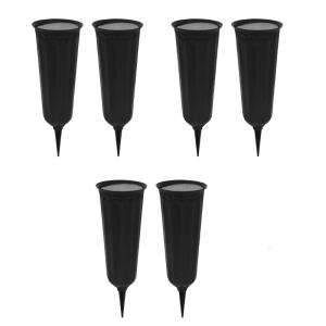 6Pcs Plastic Cemetery Vases with Spikes and Foam Inserts for Grave Decoration Florals Arrangements for Memorial Flower