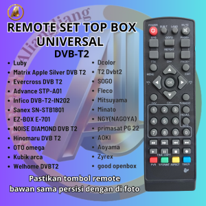 Remot Remote Set Top Box STB Dvb T2 Universal Multifungsi LUBY DLL