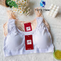 (1-3pcs)Sports Bra With Changeable Foam Plain White Sando Baby Bra Free Size 9-14yrs. 