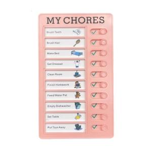 Reusable Daily Routine Chart for Kids Time Management Board 12x20cm Visual Schedule Board For Daily Routine Planning