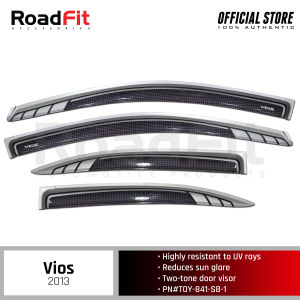 TXR Door Visors For Toyota Vios 2013 Front Two-Tone Finish 4PCSRain Gutters