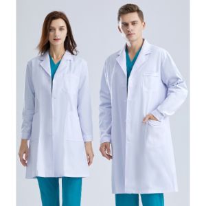 READY STOCK MALAYSIAReadyStock Mens Lab Coat Ladies Laboratory Coat Long Sleeve Doctor Gown Food Factory Overalls High Quality Fabric
