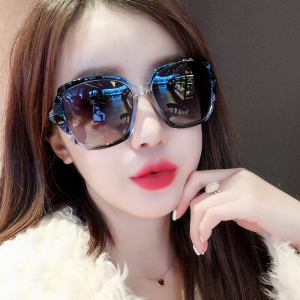 New Polarized Womens Sunglasses Big Rim round Face Long Face Korean Fashion UV Protection Trend Internet Celebrity Sunglasses