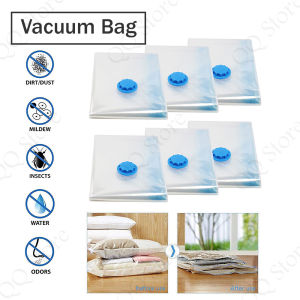 Vacuum Bag For Clothes Storage Organizer Reusable Vacum Seal Bag Compression Bag Travel Bag Plastic Vacuum Storage Bag Pump Vakum Beg Baju Melancong 真空收纳袋 旅行袋 [F42]