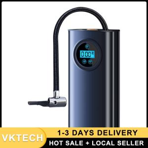 Car Tyre Inflator Rechargeable Quick Inflating Electric Tire Pump LCD Display Small Air Pump with Digital Pressure Gauge