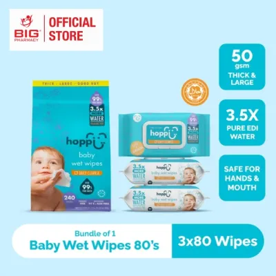HOPPI Wet Wipes / Premium Baby Wipes / Antibacterial Baby Wipes ~ [ BUNDLE PACK ]