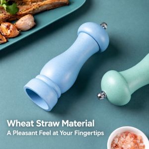 JOYPICKS Điều chỉnh được độ dày của các hạt. Máy xay muối và tiêu. Nhiều màu sắc Hướng dẫn sử dụng Chai đựng gia vị Vật tư gia vị Lõi mài bằng gốm. Máy xay tiêu và muối Nấu ăn trong bếp