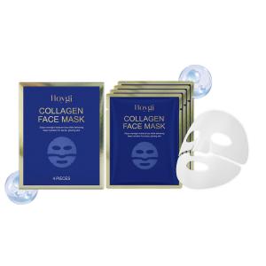 Hoygi Collagen Moisturizing Face Mask 4pcs - Hydrating & Brightening Sheet Mask Lightweight Fit Soothing Skin Care for Daily Use
