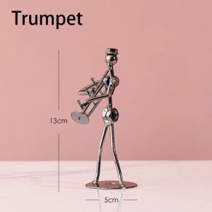 GURUNGMANI Musician Music Instrument Ornament Craft Violin Guitar Player Statue Metal Mini Decoration Handicraft Home Decor Scene