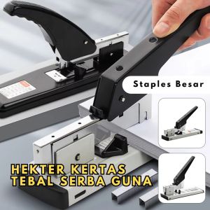 Hekter Kertas Tebal Serba Guna Heavy Duty Stapler Kangaro Max Staples Besar Adjustable Logam BR071