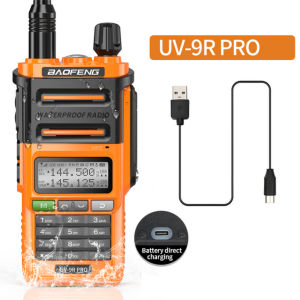 [Manila in Stock] Free Headset Baofeng UV-9R PRO Type c Charger Waterproof Walkie Talkie Upgraded of UV9R Plus Two Way Radio Dual Band CB Ham Radio Battery