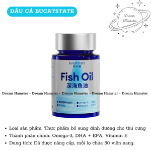 Dầu cá Bucatstate giúp chăm sóc tim mạch nâng cao sức sống dành cho hamster