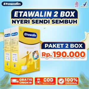 Susu Etawalin Paket 2 Box Ori Original - Susu Etawa Bubuk Atasi Nyeri Pinggang Tulang Sendi Lutut Rematik Asam Urat Aman Alami Halal BPOM Isi 200 gr