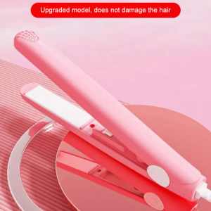 คลิปหนีบผมการ์ตูน เฝือกดัดผม ที่จับป้องกันน้ำร้อนลวกแฟชั่นสีชมพูเฝือกไฟฟ้าแบบม้วนตรง