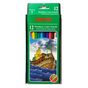 Joyko Pensil Warna Panjang / Pendek Isi 12 Colour Pencil Pinsil Warna Joyko 1 Pack Alat Mewarnai