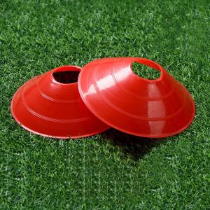 10Pcs Football Sign Round Disc Flat Cone Agility Hurdles Training Equipment Sports Field Marker Multi Sport Space With Plastic Stand Holder Bucket Pressure Resistant OP