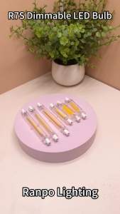 2Pcs Dimmable R7S Led Light Bulbs 120VPin Cob Bulb 78Mm 118Mm 10W 20W Ceramic Body 220V Lights Warm Tube Glass Lighting Spot Lamp Ceiling For Outdoor Waterproof Bright High