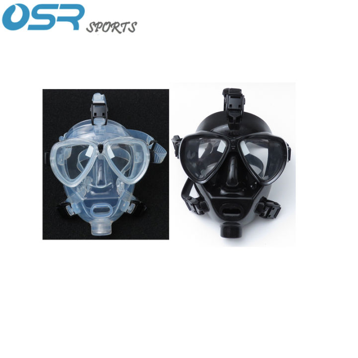 TYLER Diving Mask Professional Full Face Mirror Tempered Glass Anti Fog Liquid Silicone Sewage Operation Submersible Surface Masks
