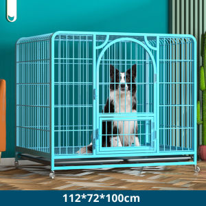 Metal Pet Cage Collapsible Pet Cage Dog Cage Cat Cage Small Dog Medium-sized Dog Large Dog Cage in Square Tube Dog Cage Bold and Thickened Iron Cage Small Dog Teddy Dog Iron Cage Pet Cage 44inch Dog Cage