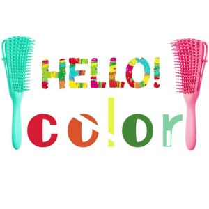 5 Pcs Detangling Hair Brush Set Ez Detangler Brush With Edge Brush Rat Tail Combs for Black Natural Hair Styling and Cuting Curly/Straight/Wet/Dry/long/Short Hair Available for Women Kids Men